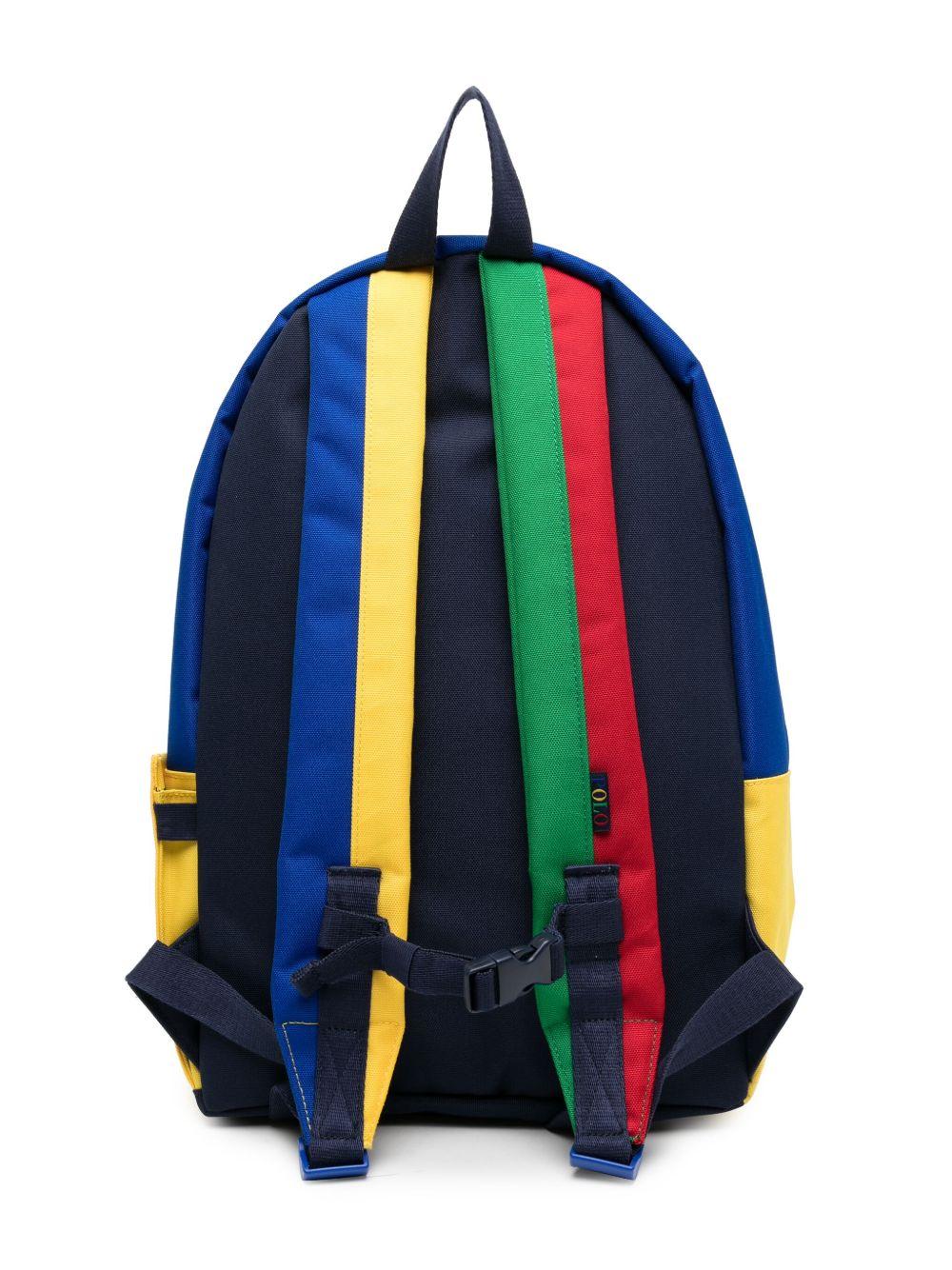 Zaino per bambino Polo Ralph Lauren Kids blu con design color-block Polo Pony 9AR047 E69 Ralph Lauren kids 