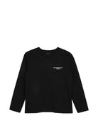 T-shirt per bambini Givenchy Kids nera con logo sul davanti H31415 09B GIVENCHY KIDS 