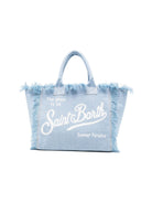 Borsa Vanity MC2 Saint Barth azzurra con logo sul davanti VANI001 00426L MC2 ST. BARTH KIDS 