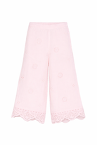 Pantaloni per bambina Louise Misha rosa con dettagli ricamati GRI-S26-P0147 PINK LOUISE MISHA 