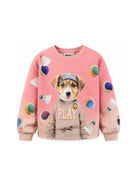 Felpa per bambina Molo Kids rosa con stampa grafica sul davanti 2W26A407 5798 MOLO KIDS 