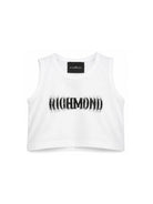 Top per bambina John Richmond Junior bianco con stampa logo RGP26058TO WHITE JOHN RICHMOND KIDS 