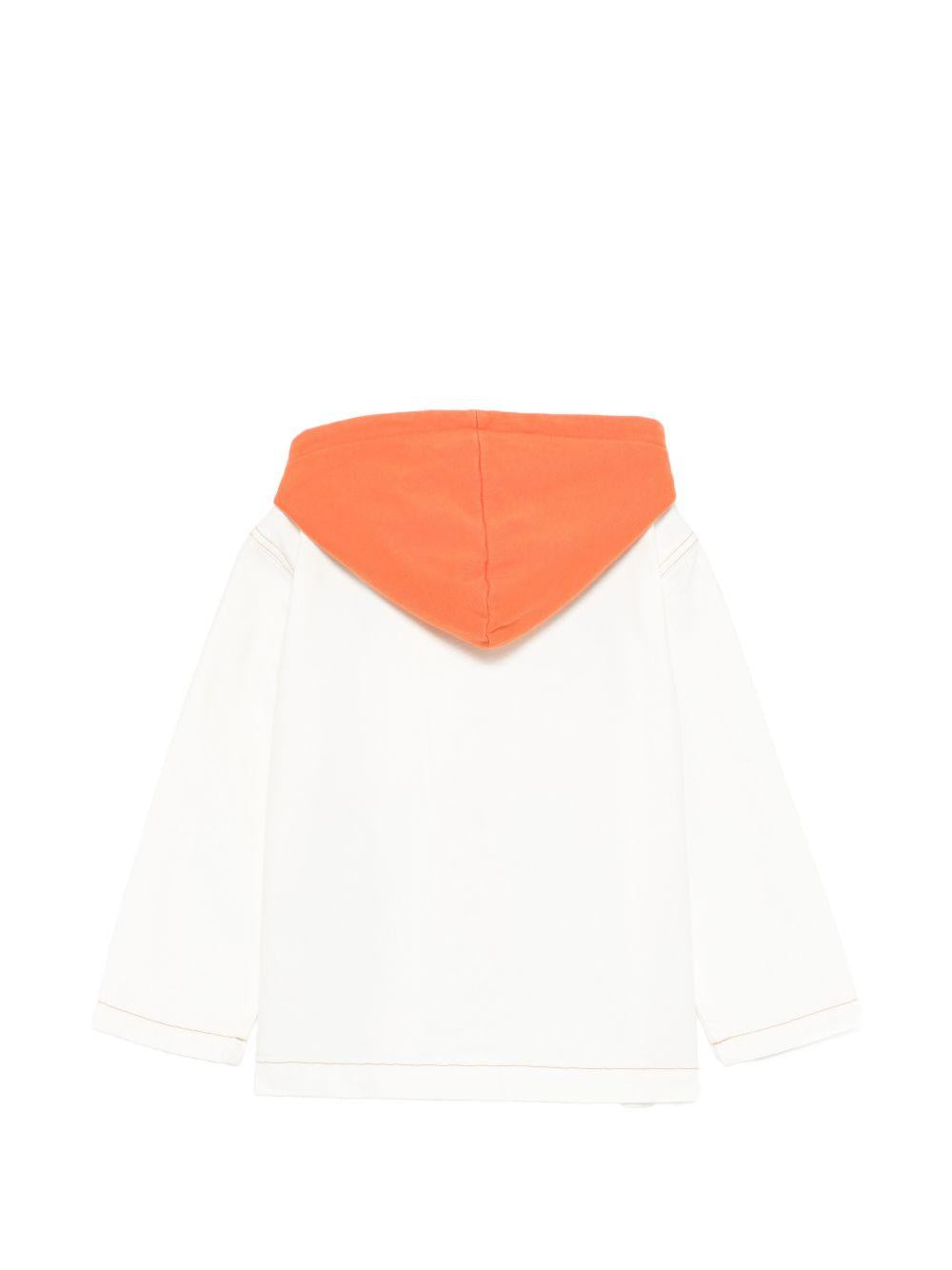 Giubbino per bambino Stella McCartney Kids bianco con cappuccio a contrasto TY2P47 Z2661 101 STELLA McCARTNEY KIDS 