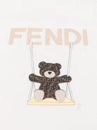 Coperta per neonati Fendi Kids bianca con motivo orsetto BUJ339 ST8 F0TU9 FENDI KIDS 