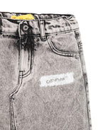Gonna per bambina Off-White Kids grigio in denim con orlo sfrangiato OGYF00AF25DEN001 0901 OFF WHITE KIDS 