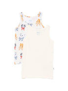 Set 2 t-shirt per bambina Molo Kids beige/bianca con stampa grafica gattini 2W26Q801 5848 MOLO KIDS 