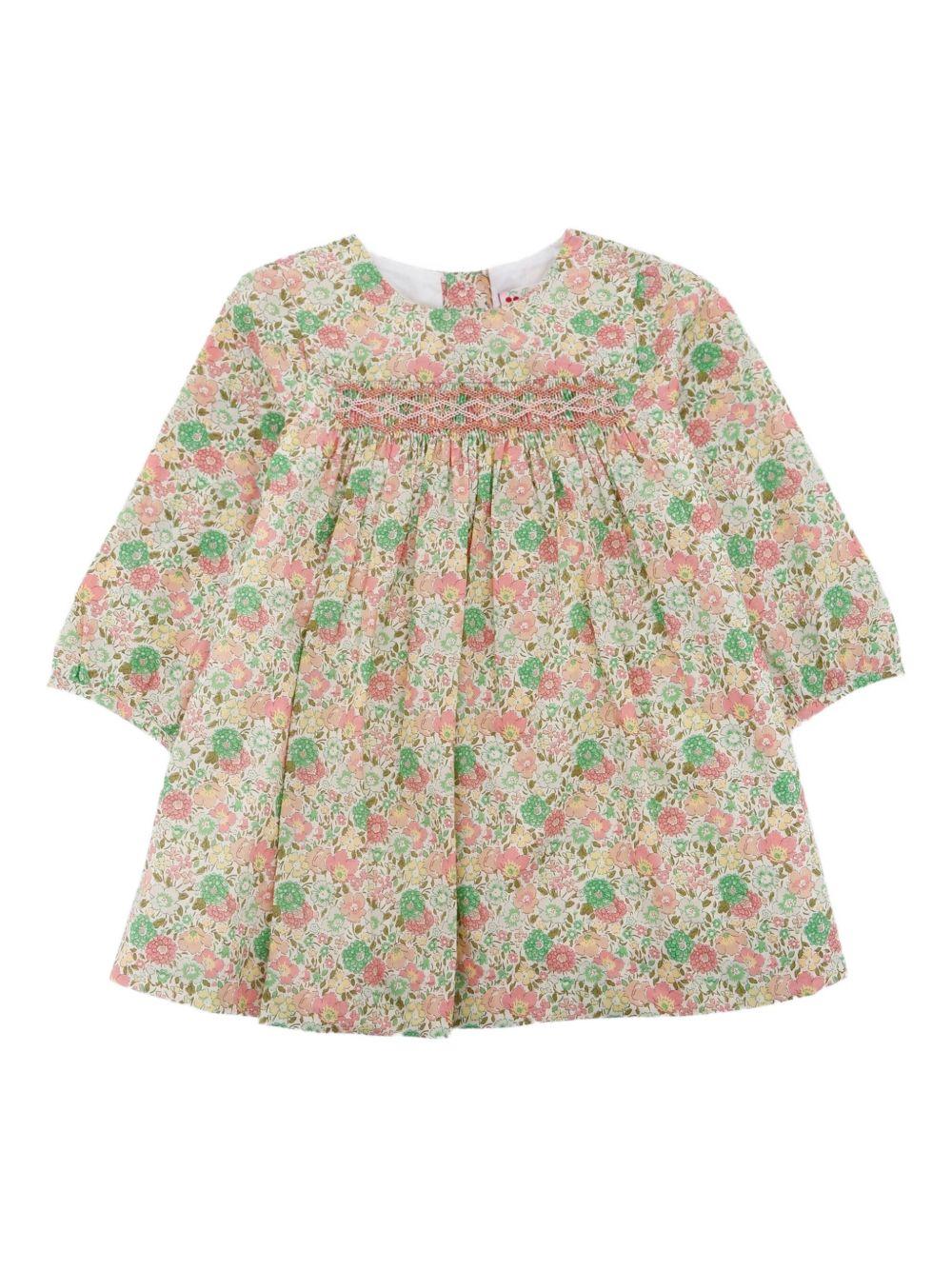 Abito per neonata Bonpoint multicolore con stampa a fiori W05XDRW00002 521 BONPOINT 