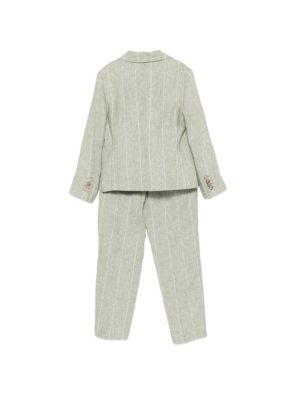 Completo per bambino Colorichiari verde con motivo gessato (5 pezzi) MJ508359 4952 35 COLORICHIARI KIDS 