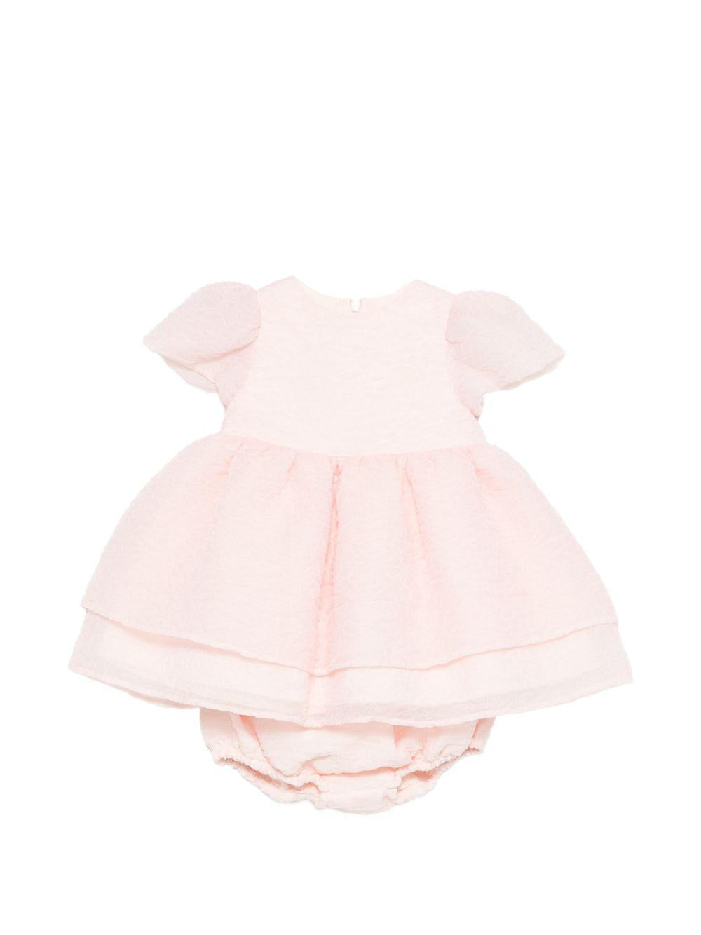 Abito eleganti per neonata Simonetta rosa con volant SY1001 O0069 508 SIMONETTA KIDS 