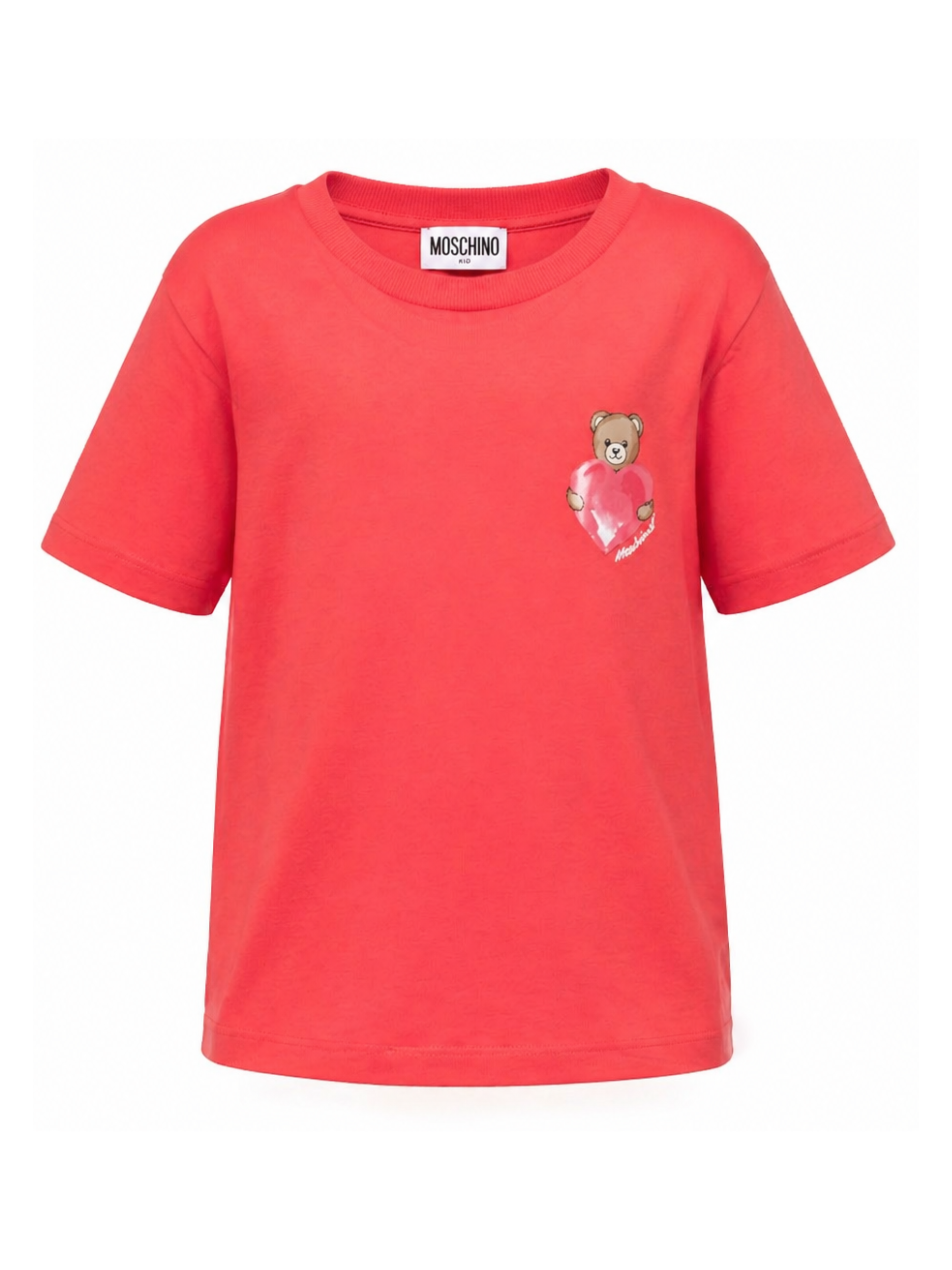 T-shirt per bambina Moschino Kids rossa con stampa Teddy Bear HDM076LBA00 50109 MOSCHINO KIDS 