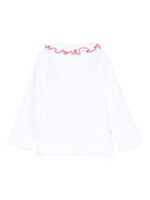 T-shirt per neonata Mariella Ferrari bianca con colletto arricciato CM933ML 092 P009 MARIELLA FERRARI 