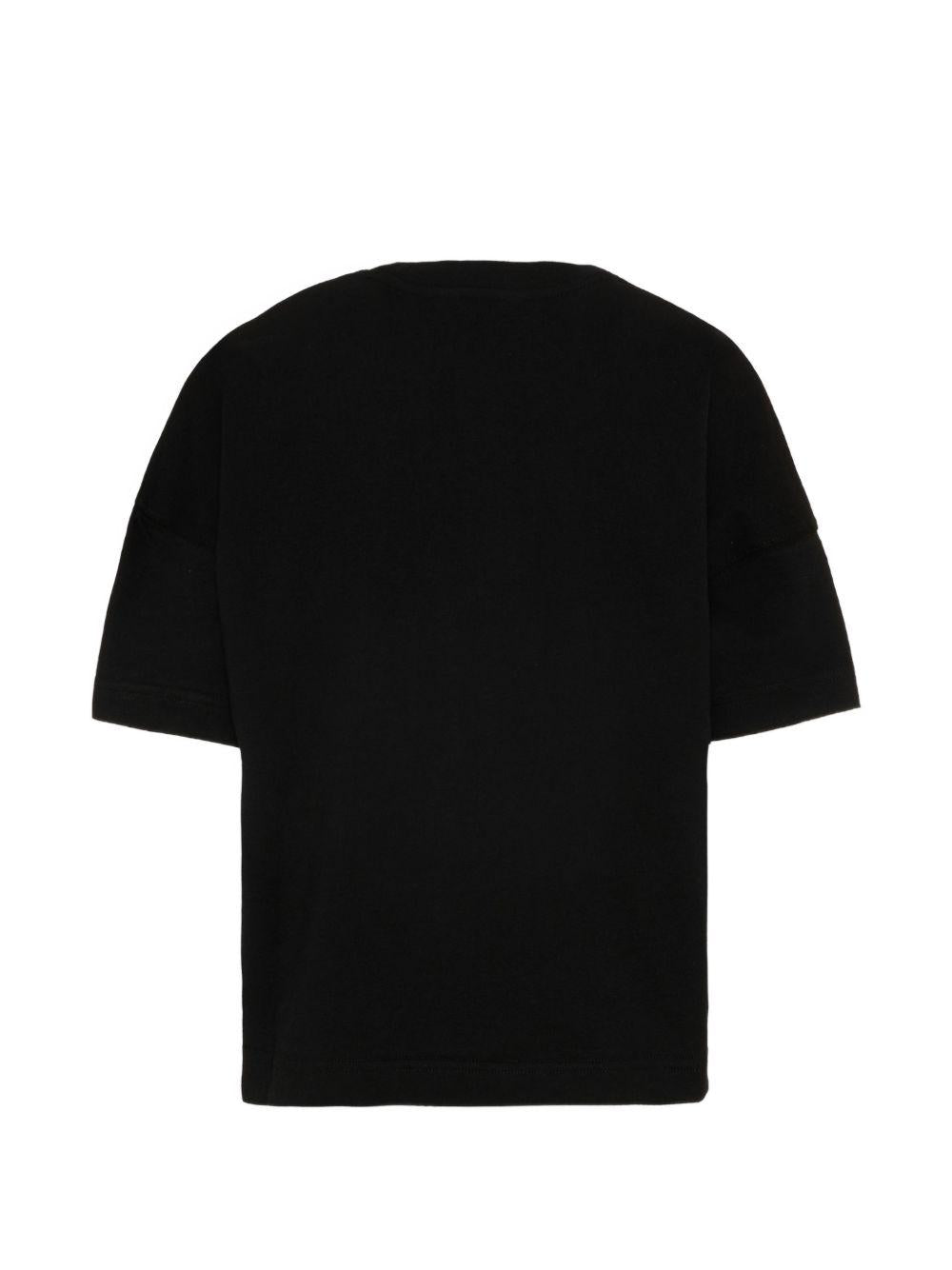T-shirt per bambino Palma Angeks Kids nera con stampa grafica PBAA002S26JER003 110 PALM ANGELS KIDS 