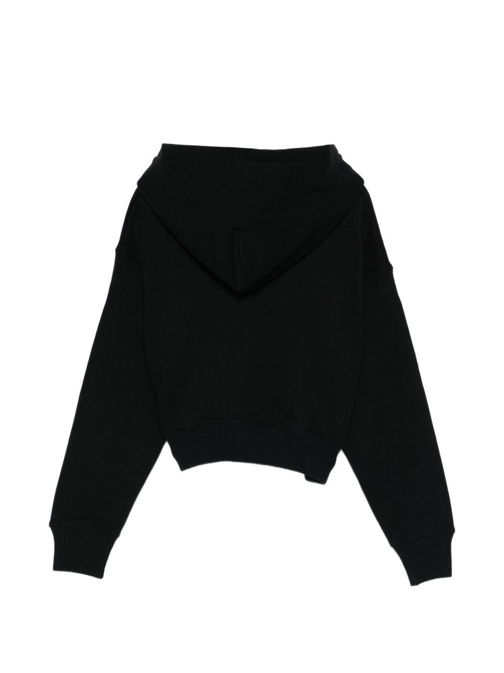 Felpa per bambina Off-White Kids nera con cappuccio 44GBB00CS26F001 001 OFF WHITE KIDS 