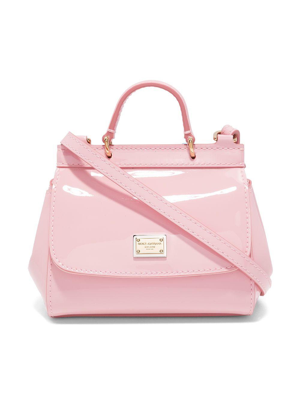 Borsa tote Sicily mini per bambina Dolce & Gabbana Kids rosa in vernice EB0003 A1067 80416 DOLCE & GABBANA KIDS 