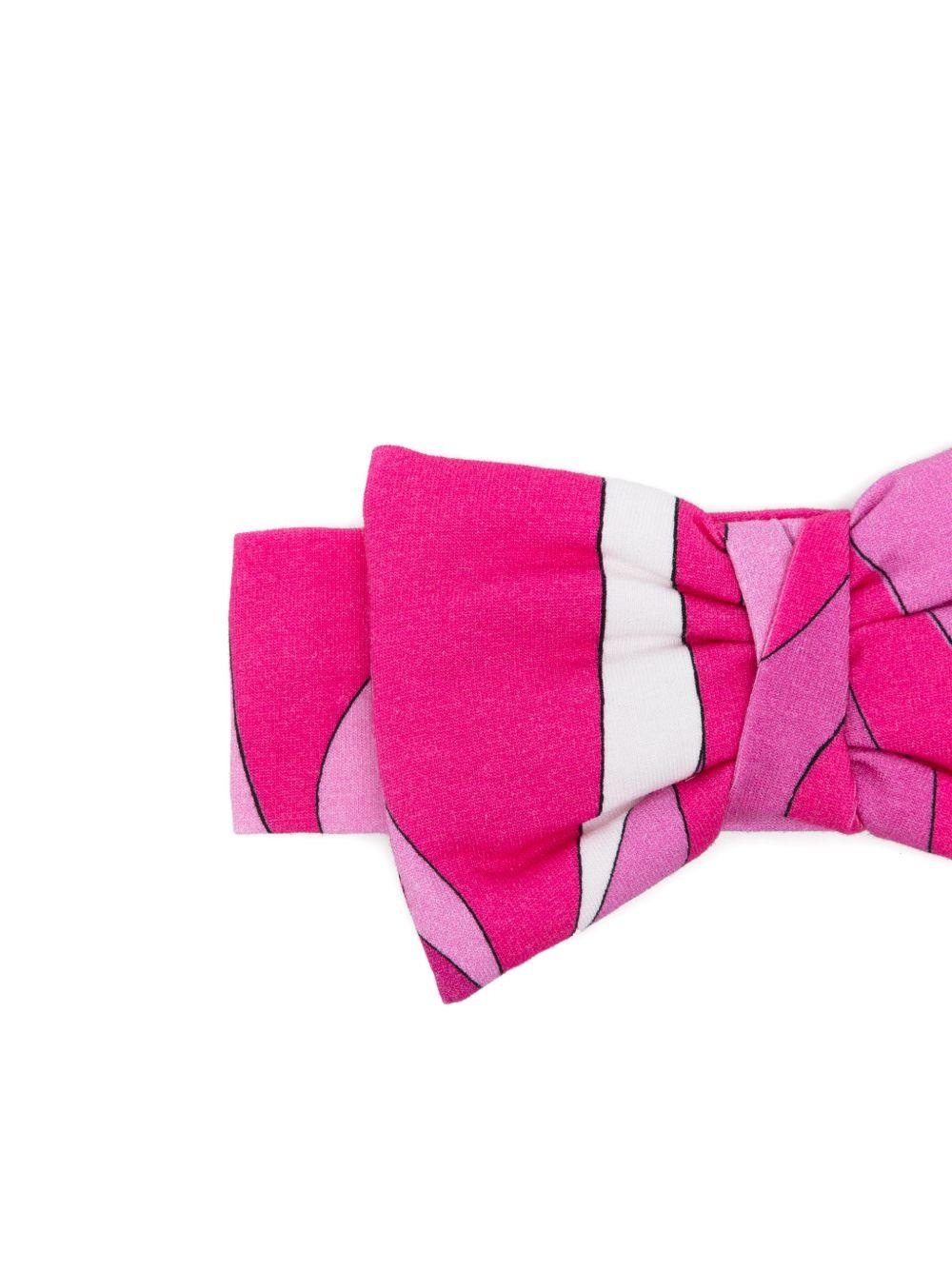 Cerchietto per neonata Emilio Pucci Junior fucsia on fiocco PY0024 Z3687 570BC EMILIO PUCCI KIDS 