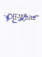 T-shirt per bambino Off-White Kids bianca con logo sul davanti 44BAA002S26J002 100 OFF WHITE KIDS 