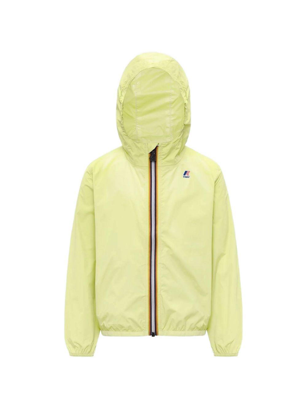 Giacca P. Le Vrai Claude 4.0 per bambini K Way Kids verde lime con cappuccio K61336W W0Z K-WAY KIDS 