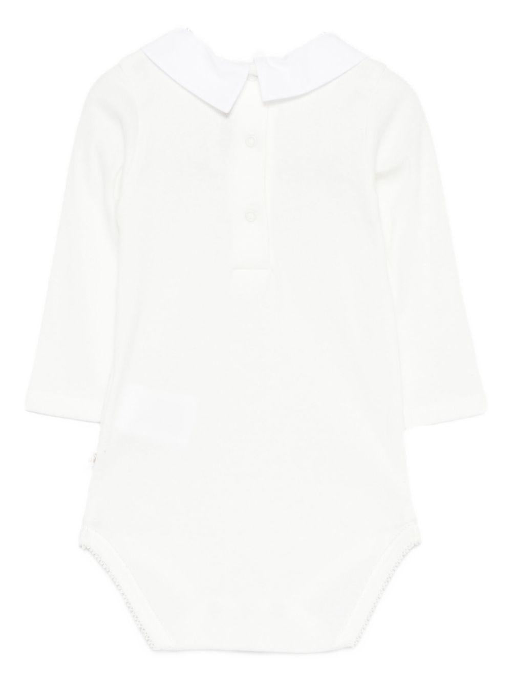 Tutina per neonati Bonpoint bianca con dettagli ricamati N05OUNK00001 002 BONPOINT 