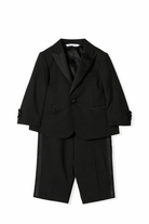 Completo elegante per neonato Dolce & Gabbana nero modello con risvolto L11U49 FUBBG N0000 DOLCE & GABBANA KIDS 