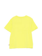 T-shirt per bambino Burberry Kids gialla con stampa con logo sul davanti 8120733 B2416 BURBERRY KIDS 