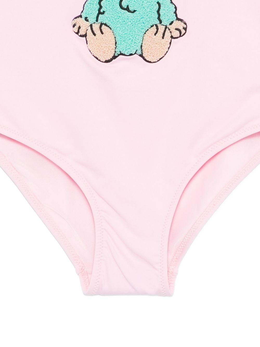 Costume da bagno per bambina MC2 Saint Barth Kids rosa con stampa Labubu CARA001 00960L MC2 ST. BARTH KIDS 
