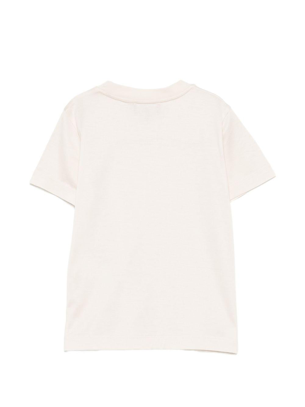 T-shirt per bambino Emporio Armani Kids bianca con patch lettere EB001644 AF10127 U1009 EMPORIO ARMANI KIDS 
