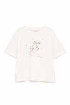 T-shirt per bambina Bonpoint bianco con logo ricamato S06GTSK00024 102 BONPOINT KIDS 