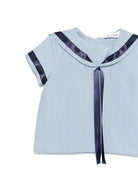 Camicia per neonato JESURUM BABY Ottavio azzurro con bordo a righe OTTAVIO VAR.83 JESURUM 