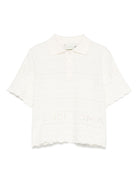 Polo per bambina Fendi Kids beige chiaro con design traforato JFG219 AUKM F0TU9 FENDI KIDS 