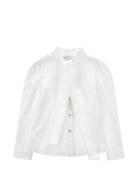 Camicia per bambina Monnalisa Kids bianca con colletto con fiocco 18HOCA 8201 0099 MONNALISA KIDS 