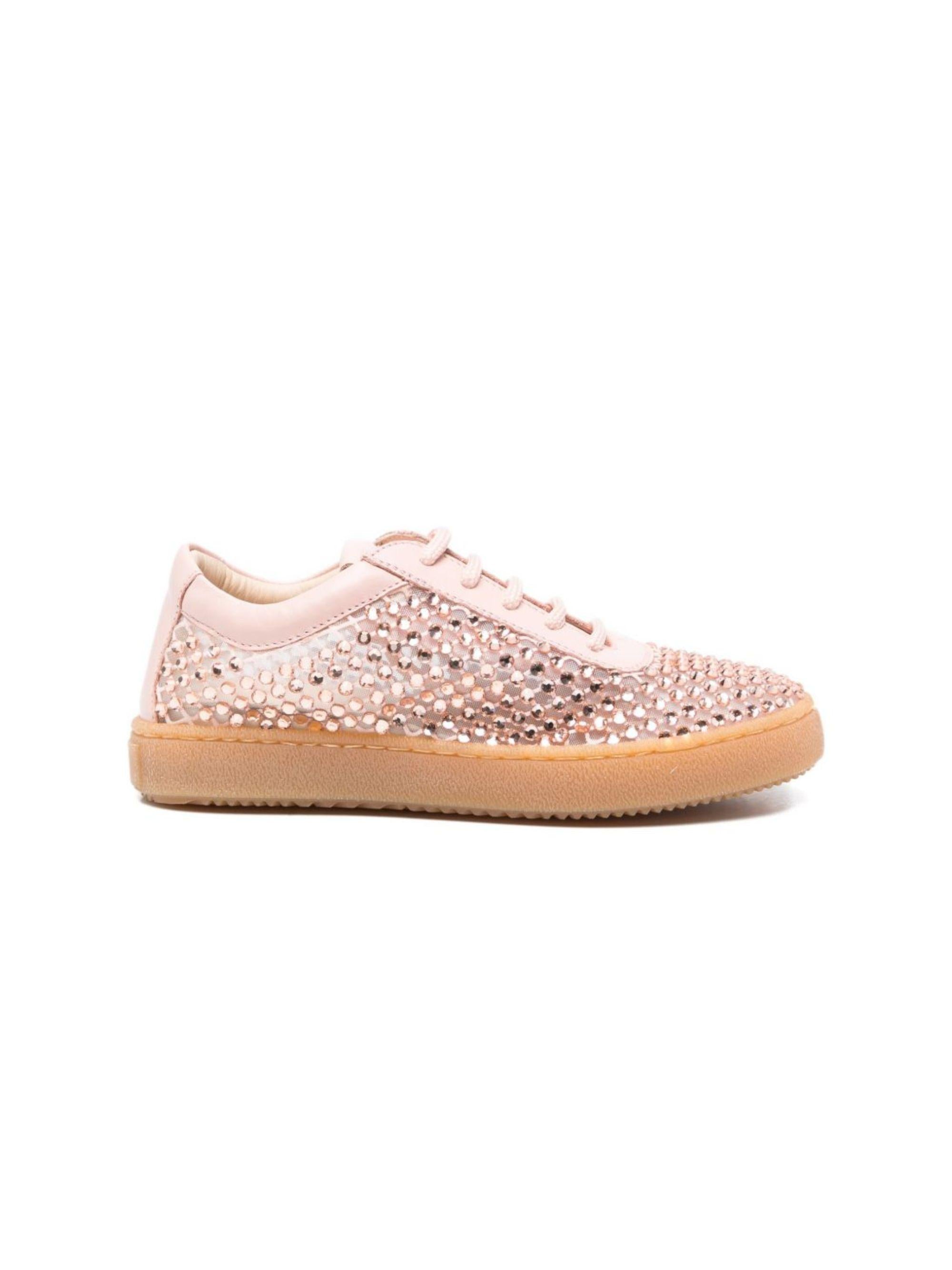 Sneakers per bambina Florens rosa chiaro con lacci impreziositi F1253 2/2 CIPRIA FLORENS KIDS 