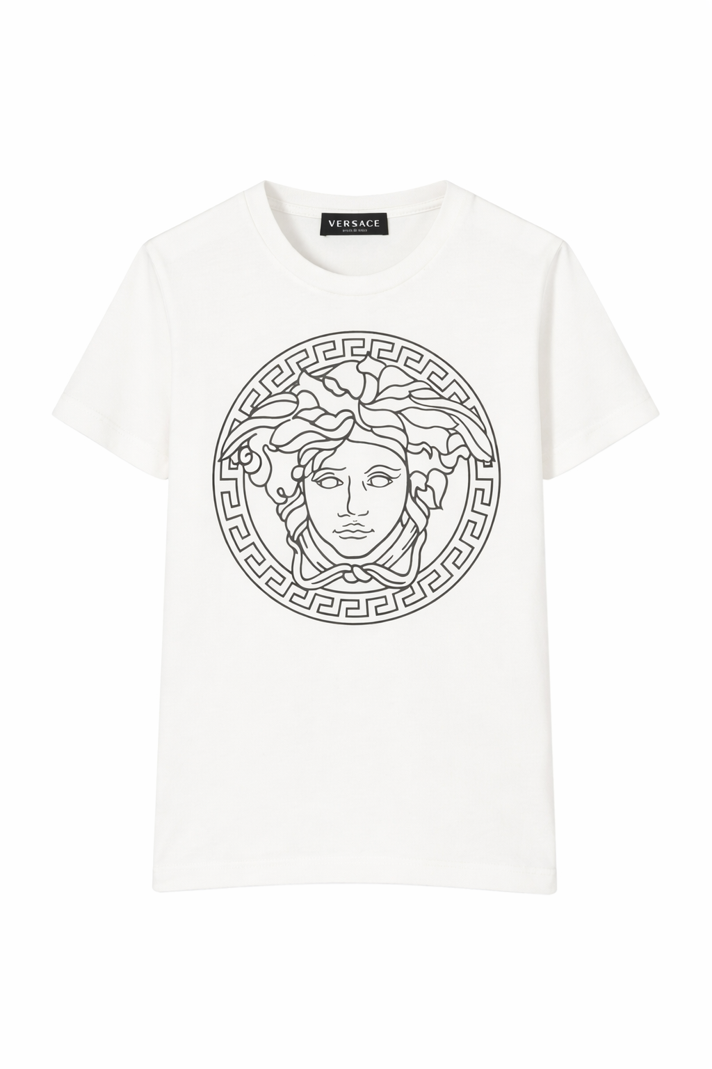 T-shirt per bambino Versace Kids Medusa bianco con stampa Medusa 10002391A04767 2W020 VERSACE KIDS 