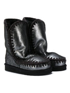 Stivali con cuciture a contrasto per bambina Mou Kids nero con punta tonda FW101000C MGBLK MOU KIDS 