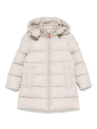 Cappotto per bambina Save The Duck Kids Tiri beige con effetto opaco J40270G MEGA21 40019 SAVE THE DUCK KIDS 