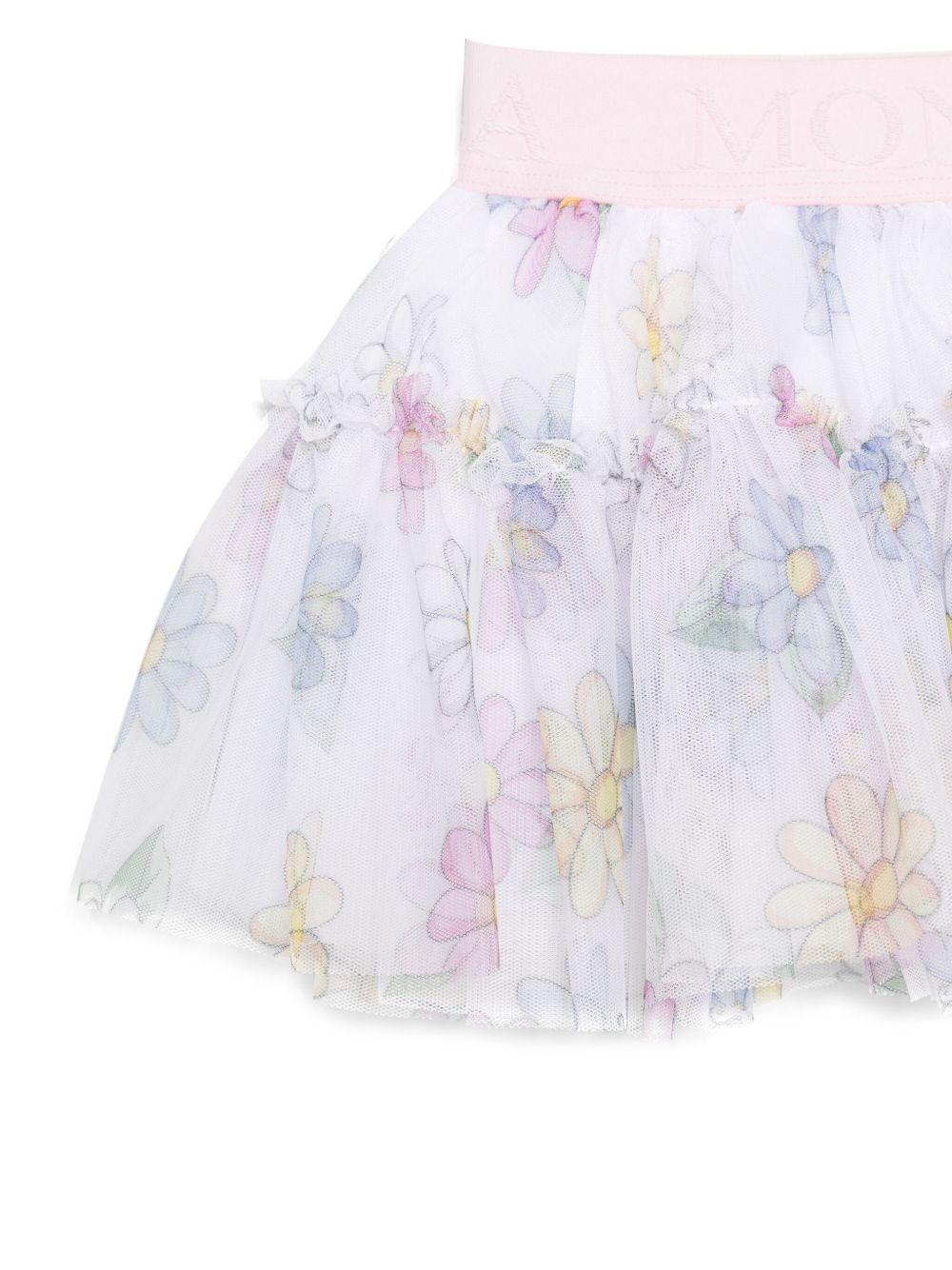 Gonna per neonata Monnalisa bianco a fiori 31E702 5664 0099 MONNALISA 