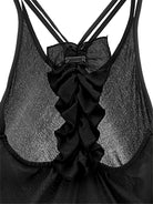 Abito per bambina Monnalisa nera con volant 41G906 7125 0050 MONNALISA KIDS 