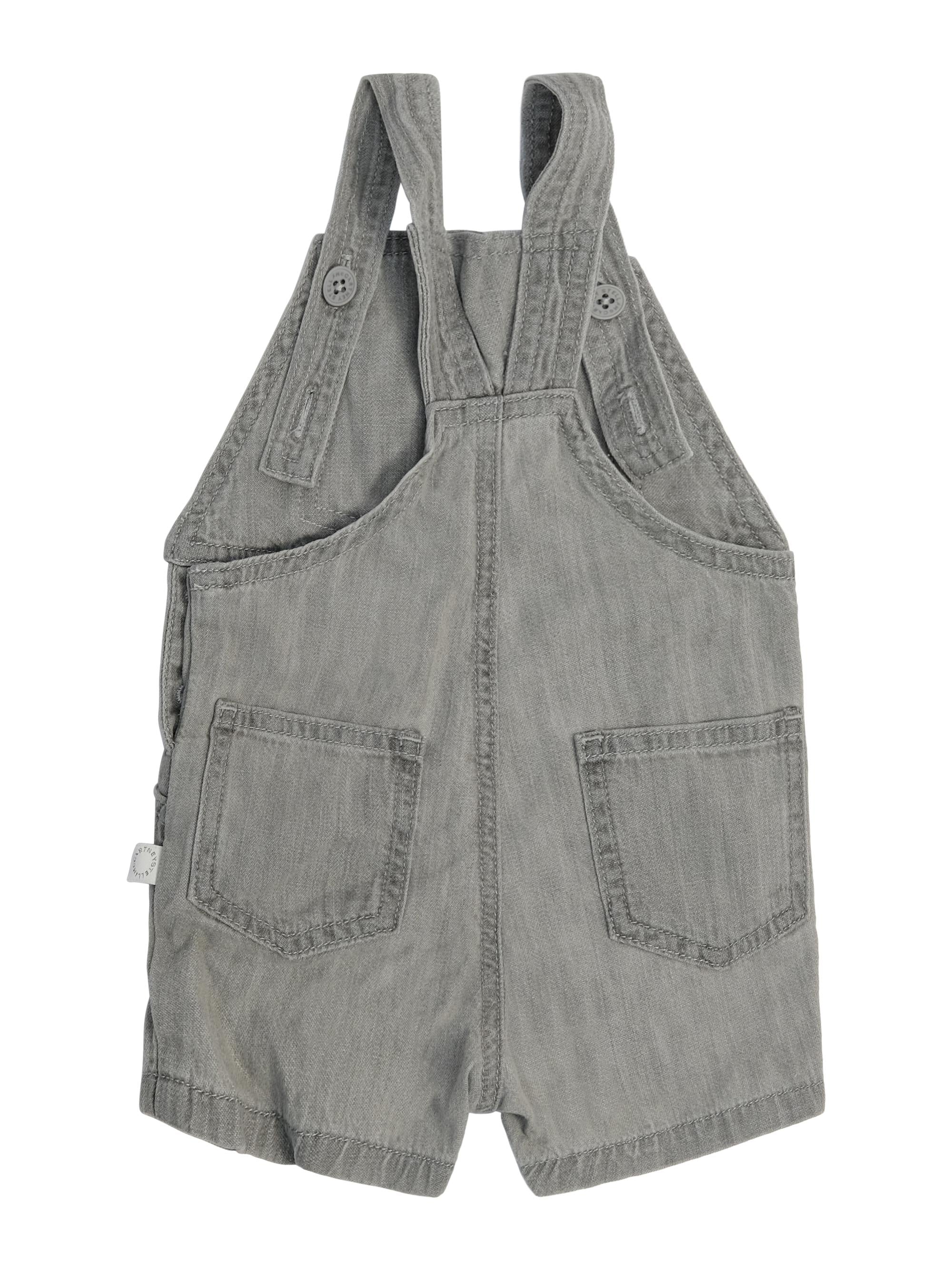 Salopette per neonato Stella McCartney Kids grigia con stampa grafica musicale TYA502 Z0522 909 STELLA McCARTNEY KIDS 
