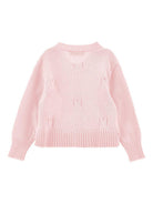 Cardigan per bambina Monnalisa rosa con dettaglio fiocchi 17G801 7029 0091 MONNALISA KIDS 