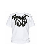 T-shirt per bambino MSGM Kids bianca con stampa grafica S6MSJUTH222 001/01 MSGM KIDS 