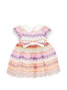 Abito per neonata Missoni Kids multicolore con stampa a zigzag MZ1031 K0293 999 MISSONI KIDS 
