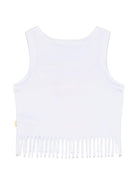T-shirt con stampa grafica per bambina Billieblush bianco con scollo rotondo U20936 10P BILLIEBLUSH 