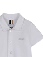 Camicia per neonato BOSS Kidswear bianca a maniche corte J52845 10P BOSS KIDS 