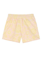 Shorts per bambina Chloé Kids rosa con stampa a fiori C20847 S05 CHLOE' KIDS 