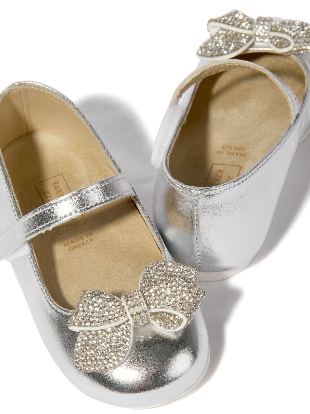 Ballerine per bambina BabyWalker argento con strass PB5880 SILVER BABYWALKER KIDS 