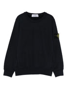 Felpa per bambino Stone Island Kids blu con applicazione sulla manica L2S166100001S0A20 V0020 STONE ISLAND KIDS 