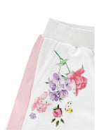 Shorts per bambina Monnalisa bianco con stampa a fiori 19G403 7007 9990 MONNALISA KIDS 