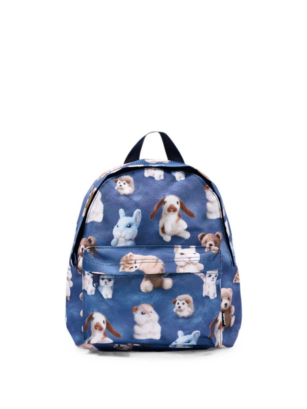 Zaino per bambini Molo Kids blu con stampa animaletti 7W26V204 5936 MOLO KIDS 