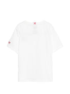 T-shirt per bambino MC2 Saint Barth Kids bianca con motivo SuperMan POT0002 00841L MC2 ST. BARTH KIDS 