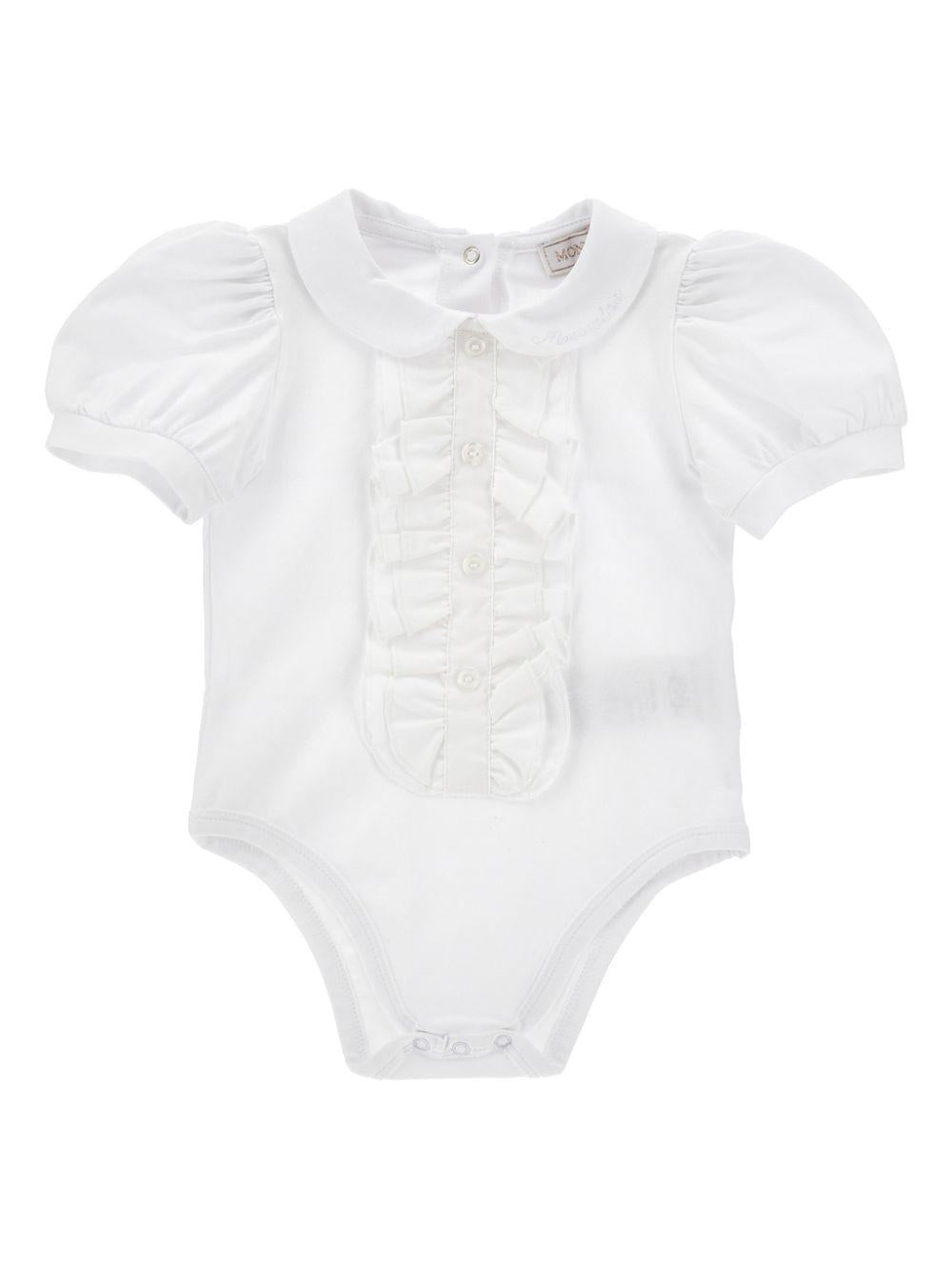 Body per neonata Monnalisa bianco con dettaglio ruches 37G300 7001 0099 MONNALISA KIDS 