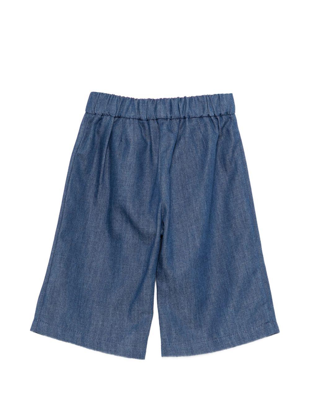 Pantaloni per neonato Balmain Kids blu con vita elasticizzata BY6080 P0588 625 BALMAIN KIDS 
